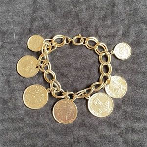 Gold coin bracelets